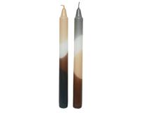 Dinerkaars Dip Dye bruin 23cm 2 stuks