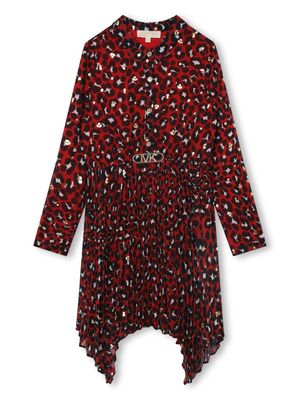 Michael Kors Kids robe MK Empire à imprimé léopard - Rouge