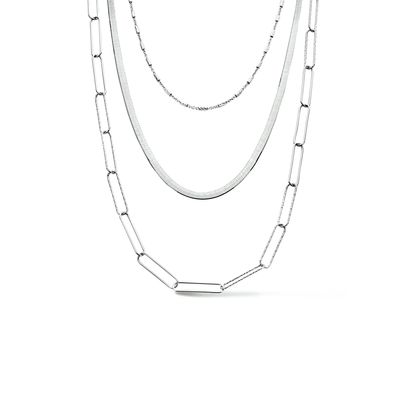 Ketting Multi Omega-Paperclip zilver 5,5 mm 45 cm