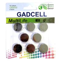 Gadcell knoopcel batterijen set - type CR2032 - 8x stuks - 3V Lithium   - - thumbnail