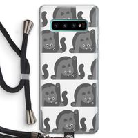 Cats: Samsung Galaxy S10 Plus Transparant Hoesje met koord
