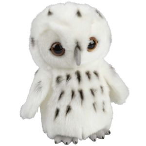 Pluche knuffel dieren Sneeuwuil vogel van 18 cm