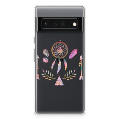 Google Pixel 6 Pro Telefoonhoesje met Naam Boho Dreamcatcher