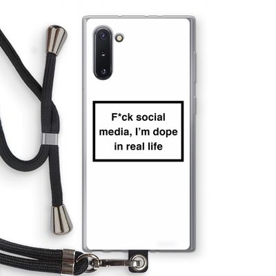 I'm dope: Samsung Galaxy Note 10 Transparant Hoesje met koord