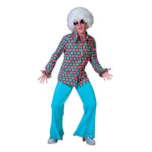 Jaren 70 disco overhemd - bollen - voor heren - Foute party verkleedkleding