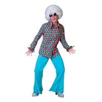 Jaren 70 disco overhemd - bollen - voor heren - Foute party verkleedkleding - thumbnail