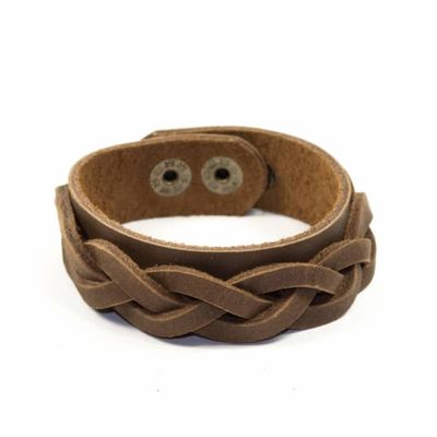 Leren Armband Handgemaakt Model 3a (20,5-21,5 cm)