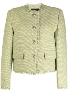 tout a coup veste en tweed à bords francs - Vert