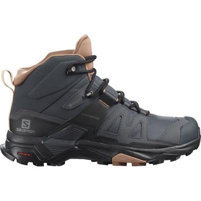 Salomon X Ultra 4 Mid Gtx W Dames Hoge Wandelschoen Ebony/Mocha Mousse/Almond Cream 7.5