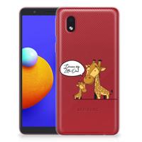 Samsung Galaxy A01 Core Telefoonhoesje met Naam Giraffe