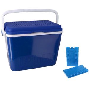 Koelbox 2-in-1 donkerblauw 42 liter 35 x 55 x 39 cm incl. 6 koelelementen   -