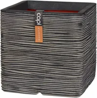 Capi nature rib nl kunststof plantenbak 40x40x40 cm antraciet Capi nature rib nl kunststof plantenbak 40x40x40 cm antraciet