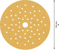 Bosch Accessoires Expert C470 schuurpapier voor excenterschuurmachines 150 mm, multigaten, K60 5-delig - 2608901103