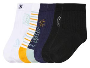 lupilu 7 paar kinder sokken (Wit/blauw/zwart, 19-22)
