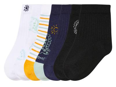 lupilu 7 paar kinder sokken (Wit/blauw/zwart, 23-26)
