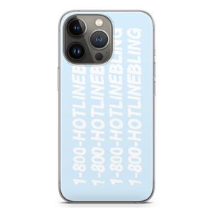 Hotline bling blue: iPhone 13 Pro Transparant Hoesje