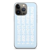 Hotline bling blue: iPhone 13 Pro Transparant Hoesje
