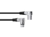 OMNITRONIC XLR cable 3pin 3m 90Â° bk - thumbnail