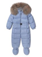 Moncler Enfant combinaison de ski matelassée à patch logo - Bleu Moncler Enfant combinaison de ski matelassée à patch logo - Bleu