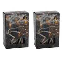 Kerstboomverlichting - Set van 2x stuks - warm wit - 20 leds - 2m - kerstversiering