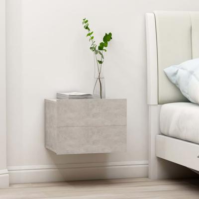 Nachtkastjes 2 st 40x30x30 cm bewerkt hout betongrijs