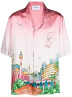 Casablanca chemise en soie Morning City View - Rose - thumbnail