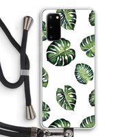 Tropische bladeren: Samsung Galaxy S20 Transparant Hoesje met koord
