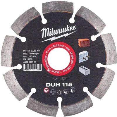 Milwaukee Diamantdoorslijpschijven DUH 115 mm - 1 st - 4932399539