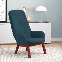 Relaxstoel fluweel blauw