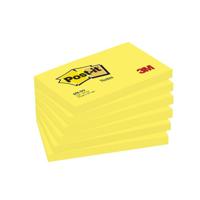 Memoblok Post-it 655 76x127mm 100 vel per blok neon geel | 72 stuks