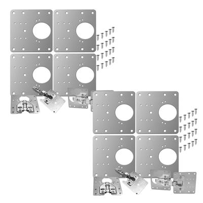 Malatec Meubel scharnier reparatieset - 8x stuks - incl. bevestiging - 9 x 9 cm