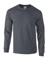 Gildan G2400 Ultra Cotton™ Long Sleeve T-Shirt - Dark Heather - XL - thumbnail
