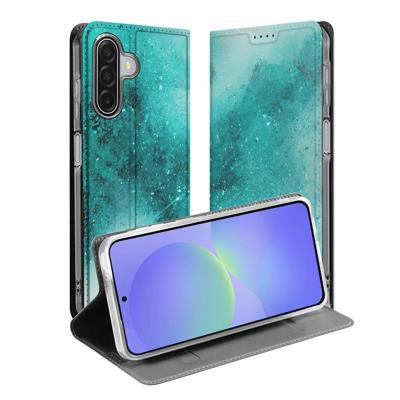 Book Wallet Case Samsung Galaxy A17 Painting Blue