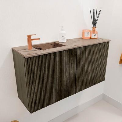 Toiletmeubel Mondiaz Joya Dlux | 80 cm | Meubelkleur Shadow | Faye wastafel Arena Wasbak Links | 1 kraangat