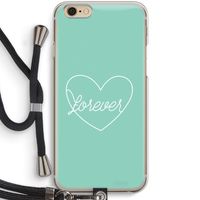 Forever heart pastel: iPhone 6 / 6S Transparant Hoesje met koord Forever heart pastel: iPhone 6 / 6S Transparant Hoesje met koord