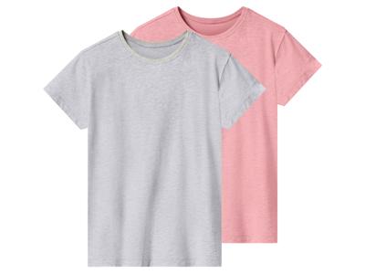 Esmara Kids Set van 2 kinder T-shirts (Lichtroze/grijs, 146/152)