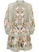 ZIMMERMANN robe courte Lexi Billow en lin - Vert