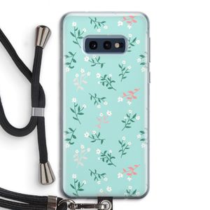 Small white flowers: Samsung Galaxy S10e Transparant Hoesje met koord