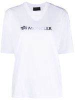 Moncler t-shirt en coton à logo imprimé - Blanc - thumbnail