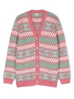 Gucci Kids cardigan en laine à logo - Rose