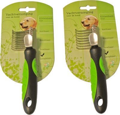 Hond klittenkam L-vorm 11 tanden - Gebr de boon