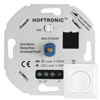 LED dimmer - 3-200 watt - Geschikt voor fase afsnijding - Universeel - Incl. wit afdekraam en draaiknop