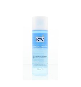 Double action eye makeup remover
