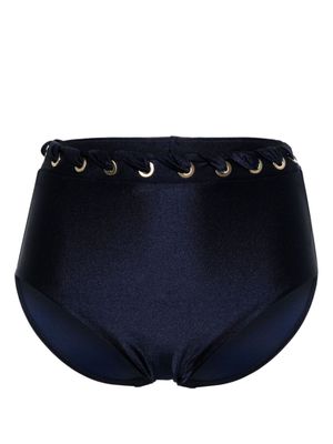 ZIMMERMANN bas de bikini Faith à taille haute - Bleu