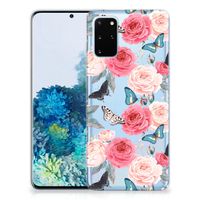 Samsung Galaxy S20 Plus TPU Case Butterfly Roses - thumbnail