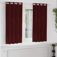VidaXL Verduisterende gordijnen 2 pcs wijnrood 140 x 175 cm fluweel