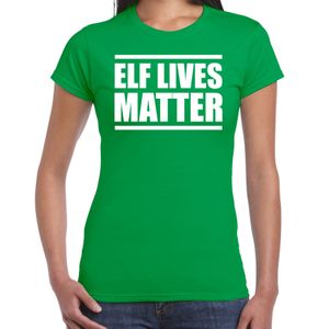 Elf lives matter Kerst t-shirt / Kerst outfit groen voor dames