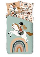 Good Morning Kinderdekbedovertrek "paard en regenboog" - Multi - (140x200/220 cm) - Katoen