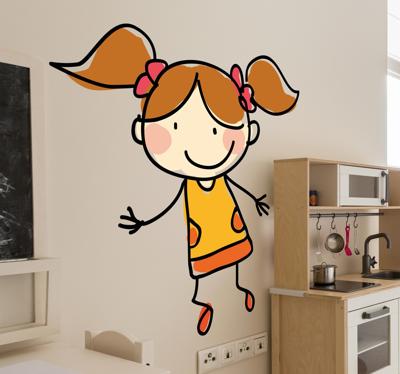 Sticker mooi meisje