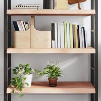 Wandschap 80x50x(2-6) cm onbehandeld massief eikenhout